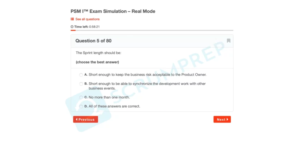 PSM I Practice Tests, Questions, & Answers - OKScrum!